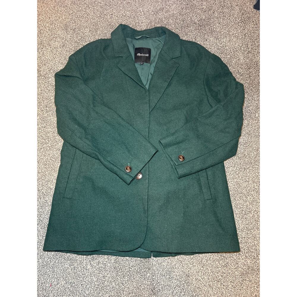 Madewell The Brushed Oversized Dorset Blazer Evergreen Size M Wool Jewel Tone